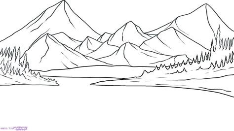 Mountain Scenery Drawing at GetDrawings | Free download