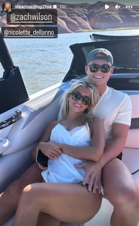 Jets' Zach Wilson cozies up to girlfriend Nicolette Dellanno