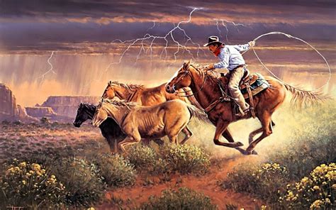 Cowboys horses artwork wallpaper | Horse artwork, Western paintings, Horses