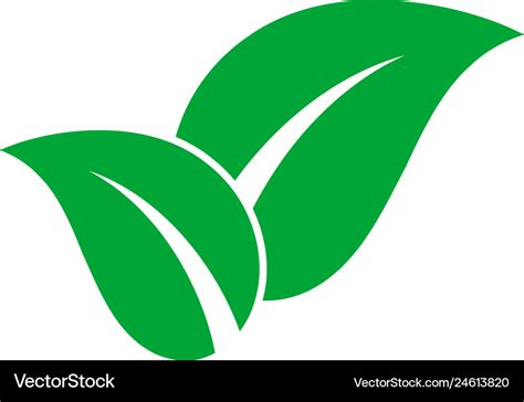 Green leaves icon Royalty Free Vector Image - VectorStock