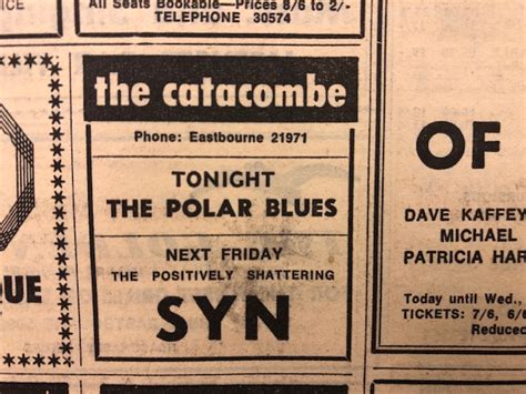 The Syn gigs 1966-1968 | Garage Hangover