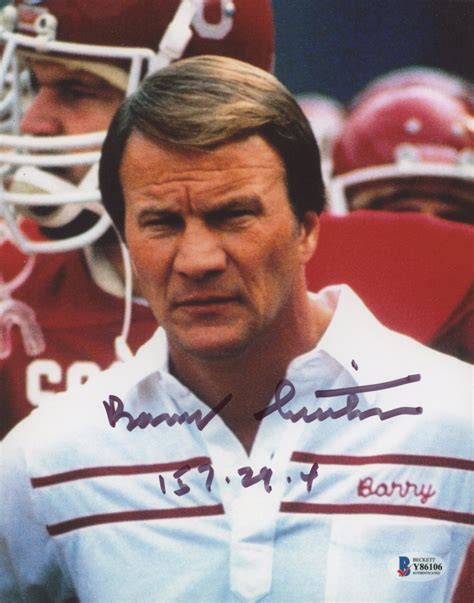 Barry Switzer Signed Oklahoma Sooners 8x10 Photo Inscribed "157-29-4" (Beckett COA) | Pristine ...