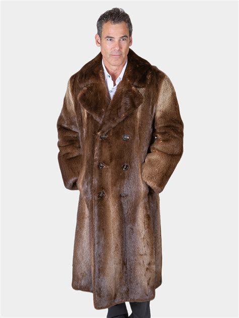 Men's Double Breasted Otter Fur Coat | Estate Furs