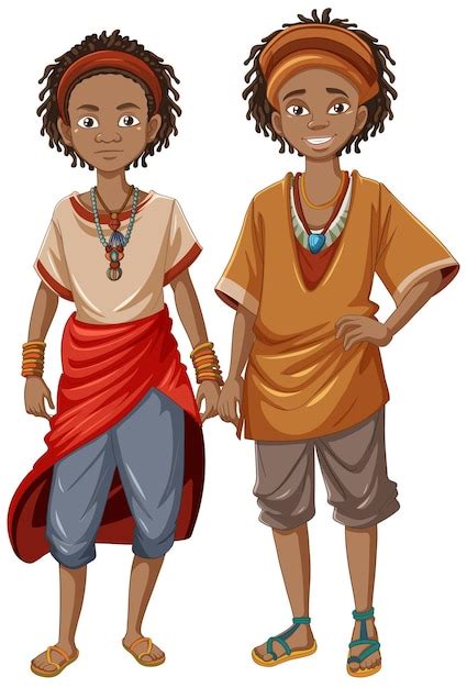 Free Vector | Couple in African Traditional Attire