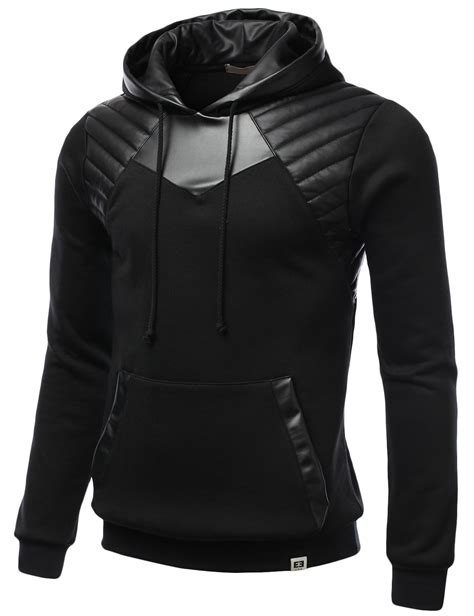 Leather Padding Fleece Hoodie Armor Sweatshirt - CLOTHING | Mens clothing styles, Hipster mens ...