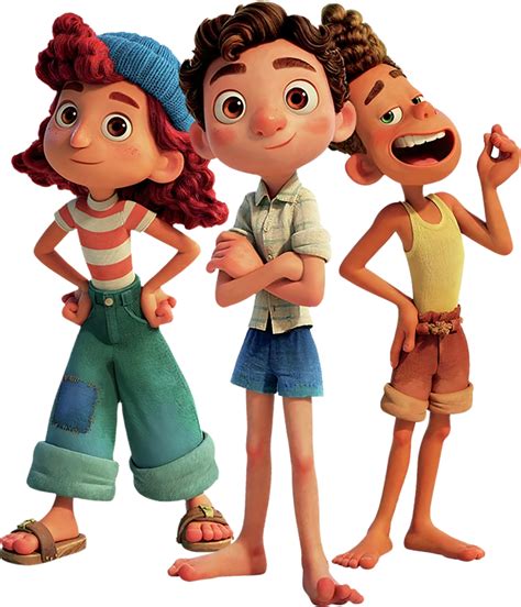 Alberto Giulia Luca Disney PNG 03 | Cartoon character pictures, Cartoon movie characters, Disney