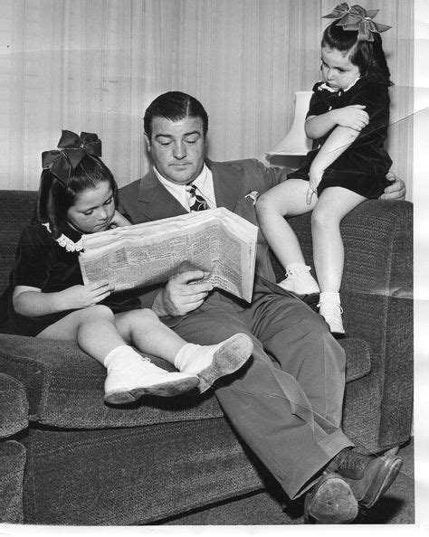 Lou Costello with his two daughters.. This was maybe 1941, and part of ...