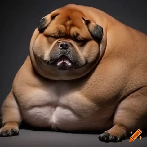 Funny image of the fattest dog on Craiyon