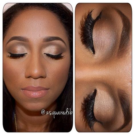 Dark skin makeup, Bridal makeup natural, Cat eye makeup