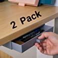 Amazon.com: NILEWEI 2 Pack Under Desk Drawer, Under Desk Storage Organizers, Small Under Table ...