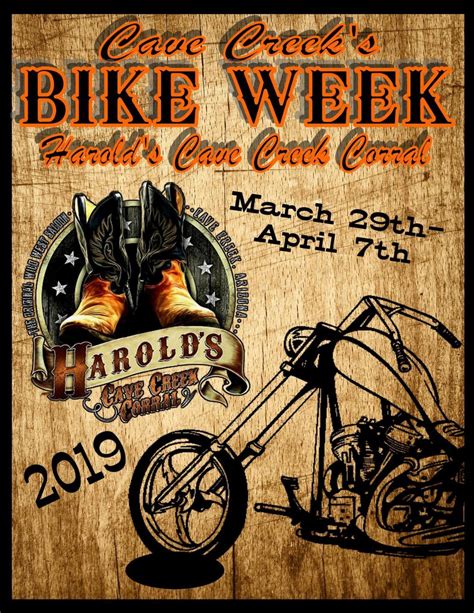 bike week flyer - Harold's Cave Creek Corral