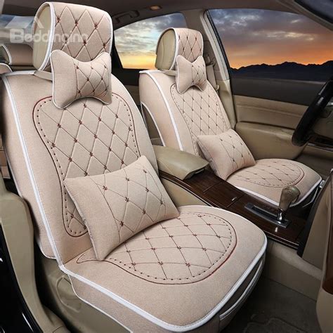 Luxurious Elegant Design Embroidered Patterns Soft Universal Car Seat ...