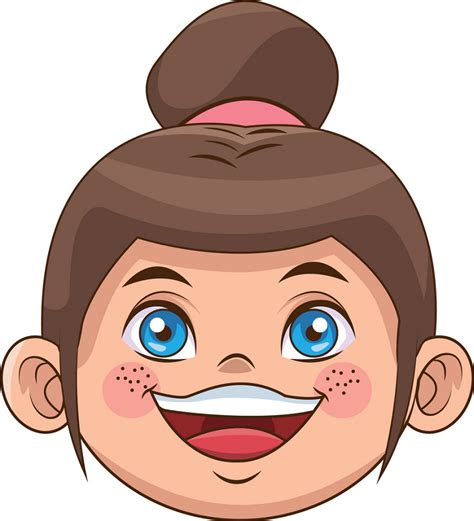 Girl Happy Face clipart - Clipart World