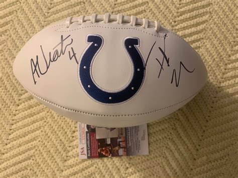 Pat Mcafee Autographed Signed & Adam Vinatieri NFL Logo Football JSA ...