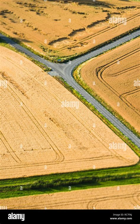 Aerial view of empty road Stock Photo - Alamy