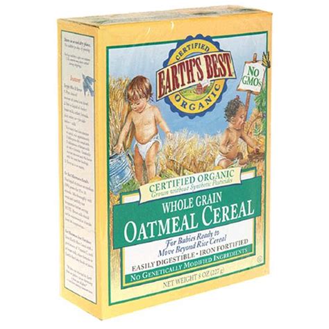 Cheap Deals Earth's Best Organic Whole Grain Oatmeal Cereal, 8-Ounce Boxes (Pack of 12) for $35. ...