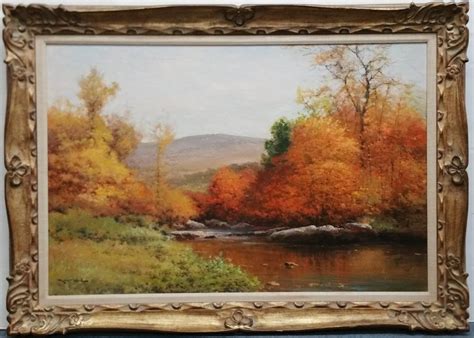 Sold Price: Robert Wood Painting In The Catskills Seasonal Autumnal ...