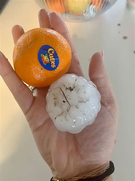 Giant hail spotted as severe weather, tornado threat hits Texas - ABC News