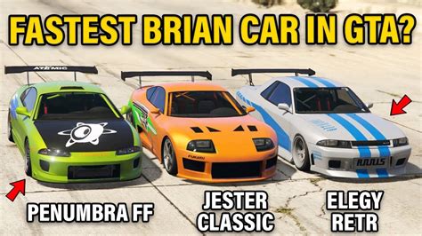 GTA 5 ONLINE - WHICH IS FASTEST BRIAN O'CONNER CAR! (Paul Walker Cars in Fast & Furious) | Gta 5 ...