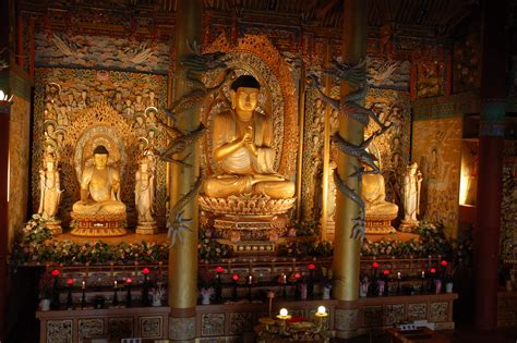 File:Buddha statues in a temple on Jejudo.jpg - Wikimedia Commons