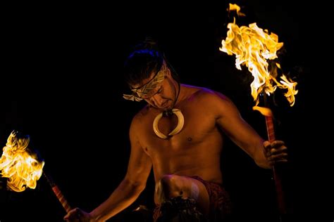 Hula Dancers and exciting FIRE DANCERS-Hawaiian Luau show