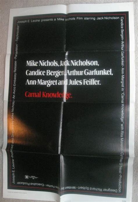 Carnal Knowledge Original One Sheet Movie Poster 1971 Jack Nicholson ...