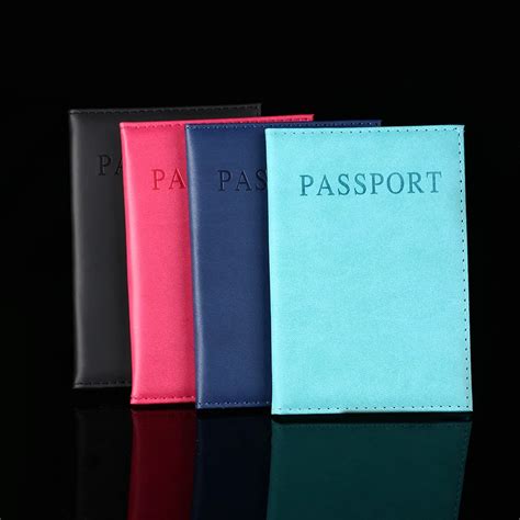 Artificial Leather Women Passport Holder Couple Models Women's Travel BusinessPassport Cover ...