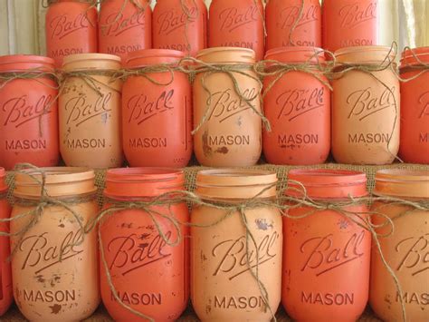20 Mason Jars Ball jars Painted Mason Jars by TheShabbyChicWedding ...
