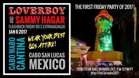 Loverboy and Sammy Hagar at Cabo Wabo Cantina - Events Los Cabos