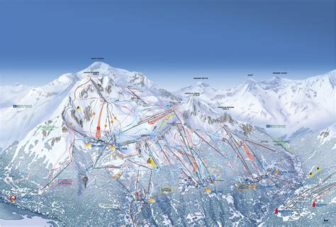 Les Arcs: Skimap van Les Arcs | WintersportInformatie.nl