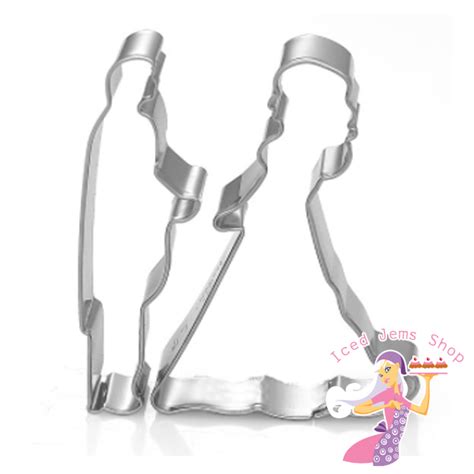 Bride and Groom Cookie Cutters – Iced Jems Shop