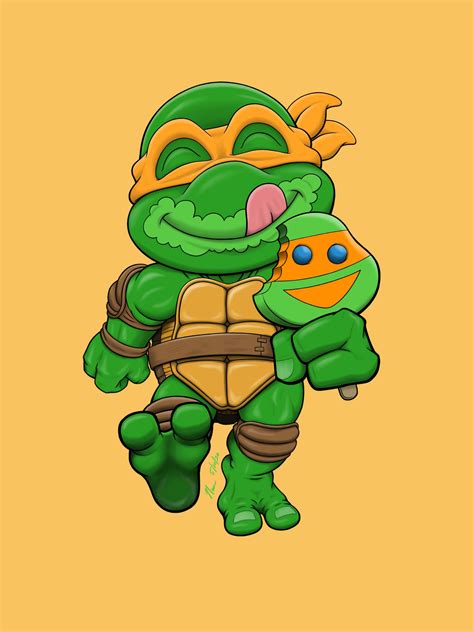 My drawing of Mikey. : r/TMNT