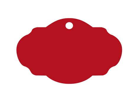 Red Blank Label 21170111 PNG