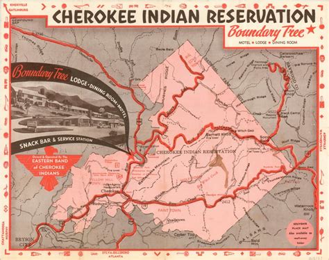 Cherokee Indian Reservation Boundary Tree | Curtis Wright Maps