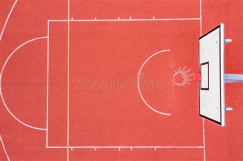 High Angle View of Empty Basketball Court. Aerial View Stock Image ...