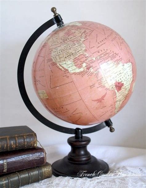 Pink world globe