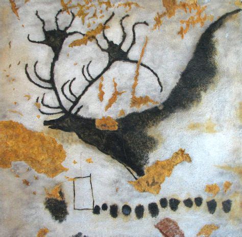 From the caves of Lascaux, France. Believed to be a Megaloceros (Paleolithic period, c. 15th ...