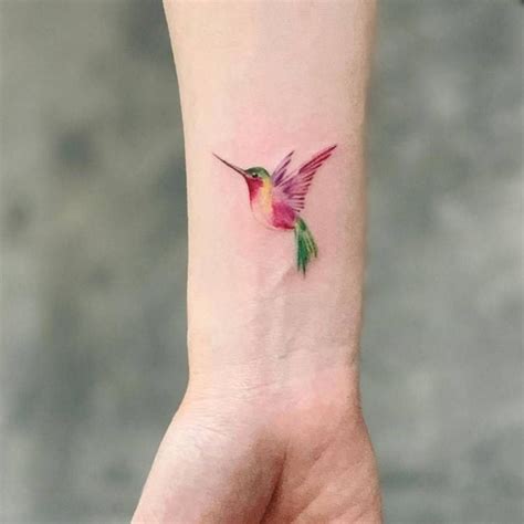 Beautiful Hummingbird Tattoos in 2021 | Bird tattoos for women, Wrist tattoos for women ...