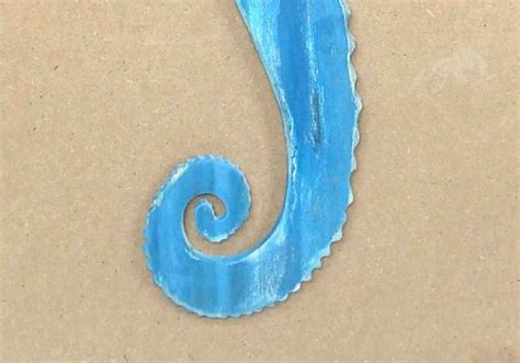 Wholesale Wooden Rustic Light Blue Wall Mounted Seahorse Decoration 36in - Hampton Nautical