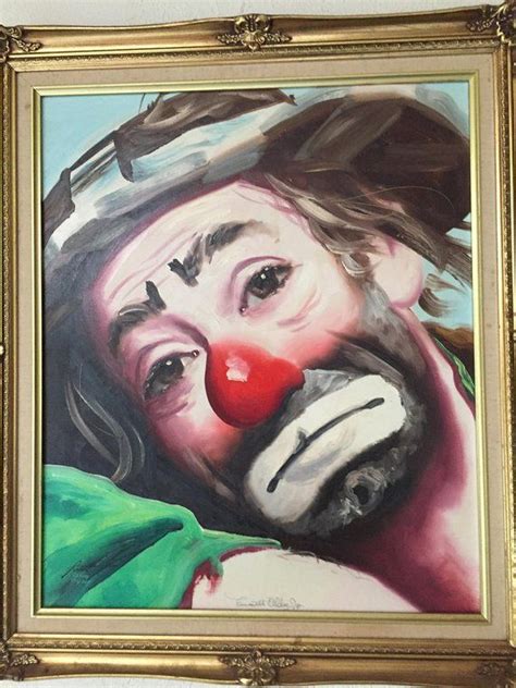 Limited Edition Oil On Canvas Clown Painting Of Emmett Kelly Jr By ...