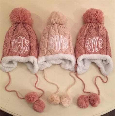 Monogrammed Toddler Winter Hat | Etsy | Winter hats, Toddler winter, Pink hat