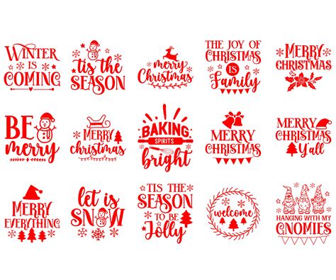 Christmas Quotes Bundle Bundle SVG PNG DXF Eps Pdf Files, Christmas ...