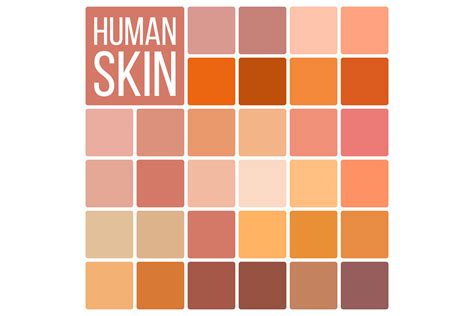 Vector Illustration Skin Tone Color Chart Human Skin Texture Color | The Best Porn Website