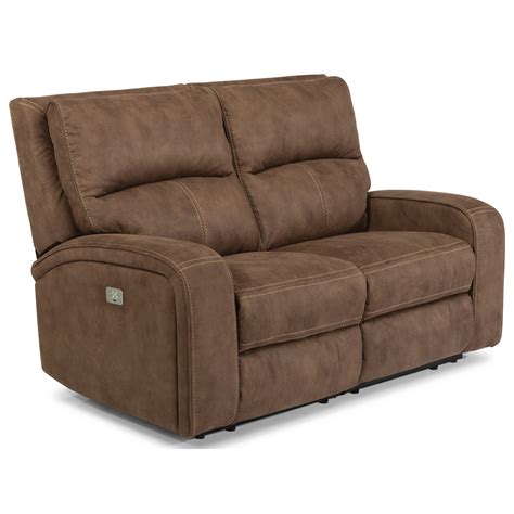 Flexsteel Latitudes - Nirvana Contemporary Power Reclining Loveseat ...