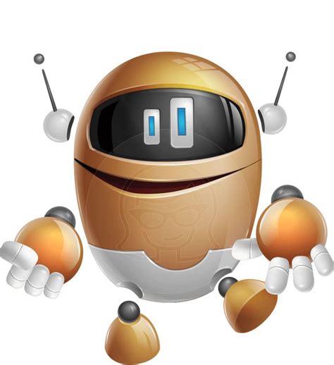 Robot with cute face cartoon character - 112 stock vector images | GraphicMama in 2021 | Robot ...