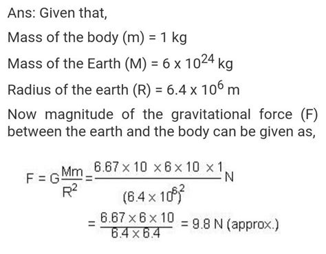 The Gravitational Force F Between An Object And Earth - The Earth ...