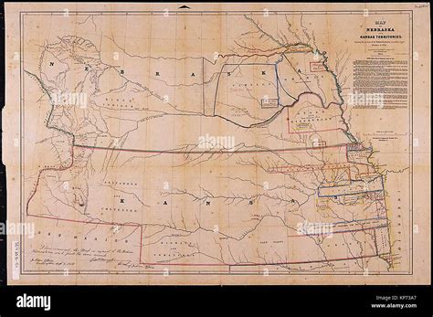 Kansas nebraska map 1854 hi-res stock photography and images - Alamy