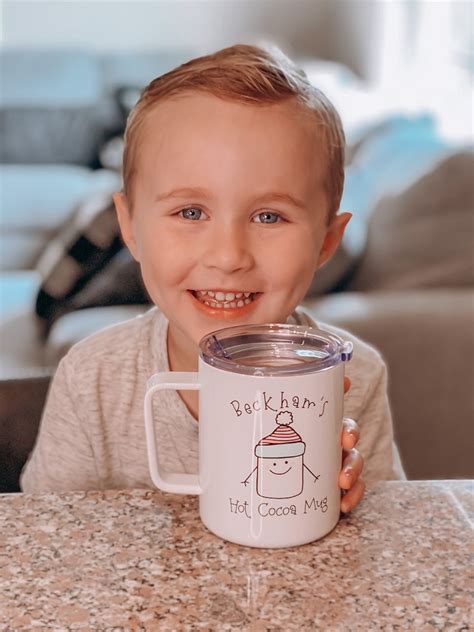 Kids Hot Chocolate Mug Personalized Kids Mugs Kids Christmas | Etsy