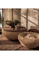 Round Interlaced Rattan Coffee Table | Bodhi Wave | Wood Furniture