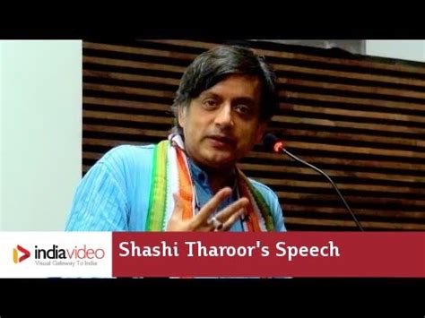 Shashi Tharoor's Speech | India Video - YouTube